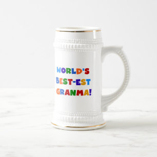 Caneca De Cerveja Cores brilhantes do Melhor-est Granma do mundo