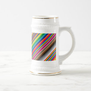 Caneca De Cerveja cores na diagonal