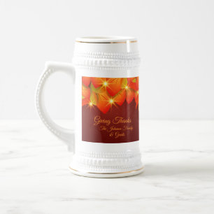 Caneca De Cerveja Correspondência Ação de Graças Laranja Nome An