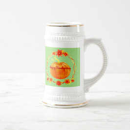 Caneca De Cerveja Correspondência com a Aquarela de Ação de Graças P