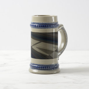 Caneca De Cerveja Corrida na pista de cinza azul