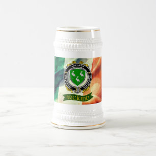 Caneca De Cerveja Crachá Personalizado Ahearne Irlandês c/Bandeira I