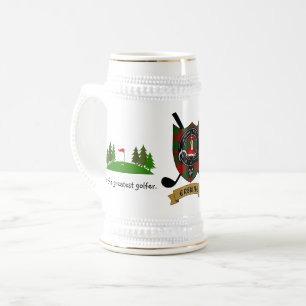 Caneca De Cerveja Crachá Personalizado de Clã Erskine e Golf de Tart