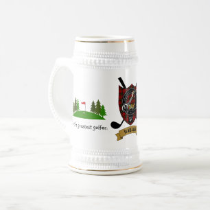 Caneca De Cerveja Crachá Wallace Clan e Tartan Personalizado