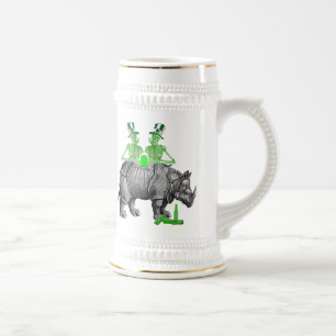 Caneca De Cerveja Crânio gótico engraçado Dia de São Patrício irland