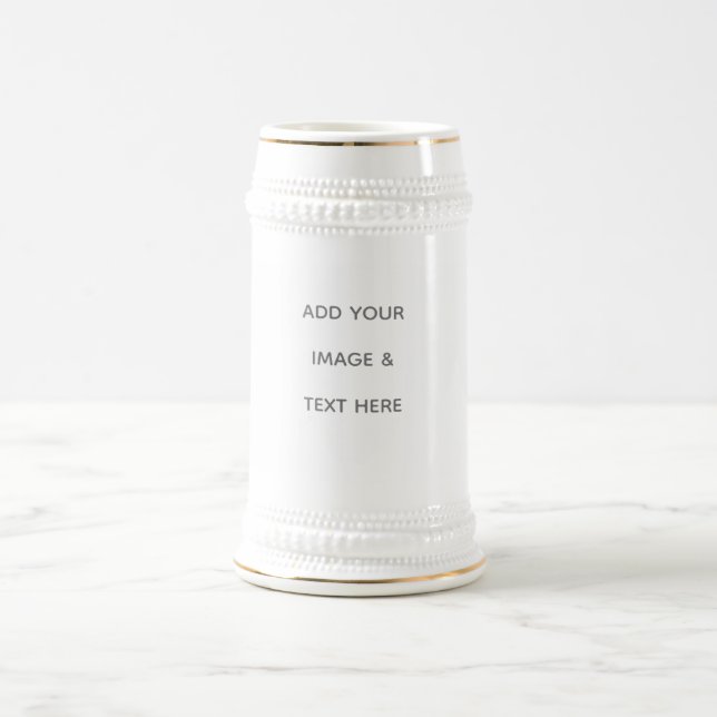 Caneca De Cerveja Crie seu próprio branco  (Centro)