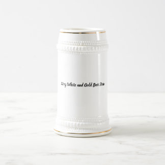Caneca De Cerveja Crie Seu Próprio Caneco de Cerveja Branco e Dourad