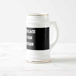 Caneca De Cerveja Crie seu próprio design personalizado preto