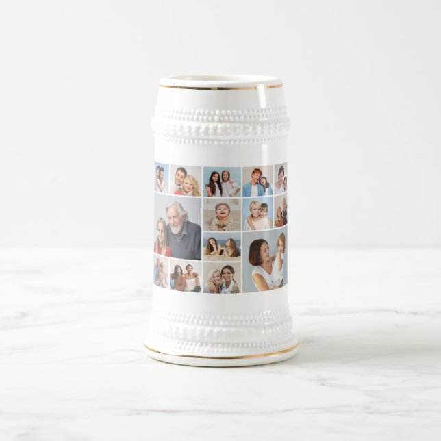 Caneca De Cerveja Crie Sua Própria Colagem De Fotos 14 (Centro)