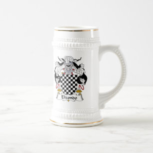 Caneca De Cerveja Crista da família de Elizondo