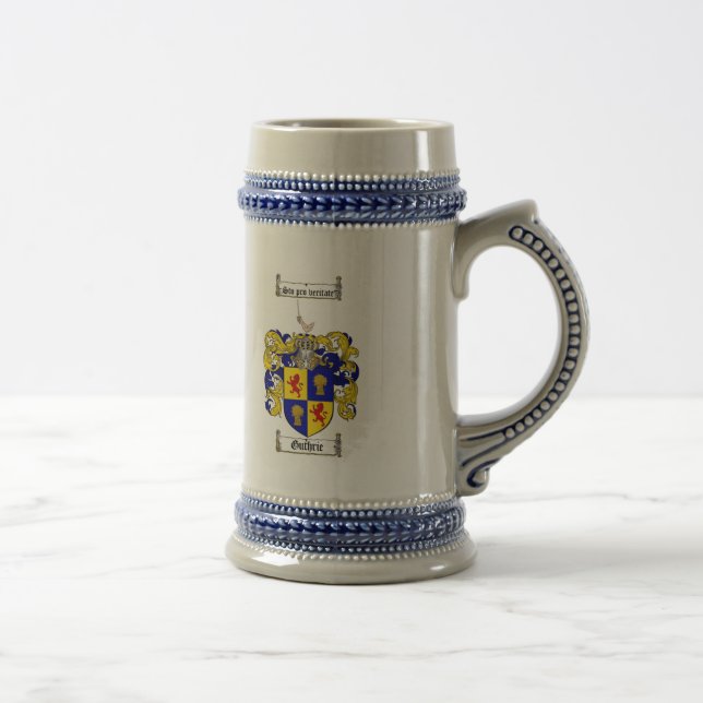 CANECA DE CERVEJA CRISTA DA FAMÍLIA DE GUTHRIE - BRASÃO DE GUTHRIE (Direita)