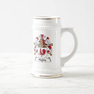 Caneca De Cerveja Crista da família de Hahn