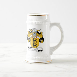 Caneca De Cerveja Crista da família de López
