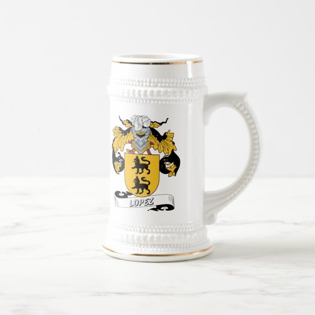Caneca De Cerveja Crista da família de López (Direita)