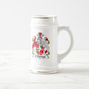 Caneca De Cerveja Crista da família de O'Riordan