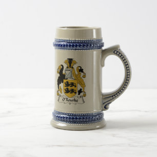 Caneca De Cerveja Crista da família de O'Rourke