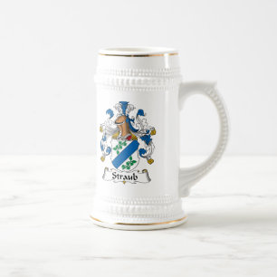 Caneca De Cerveja Crista da família de Straub