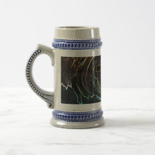 CANECA DE CERVEJA CRUZ PRETA COM ALÍVIOS BRILHANTES