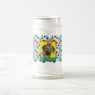Caneca De Cerveja Cupcake do aniversário - Rhodesian Ridgeback