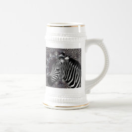 Caneca de cerveja da arte da zebra