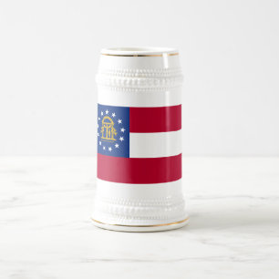 Caneca de cerveja da bandeira da Geórgia