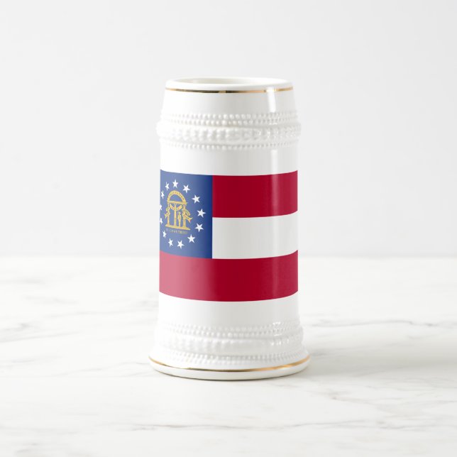 Caneca de cerveja da bandeira da Geórgia (Centro)