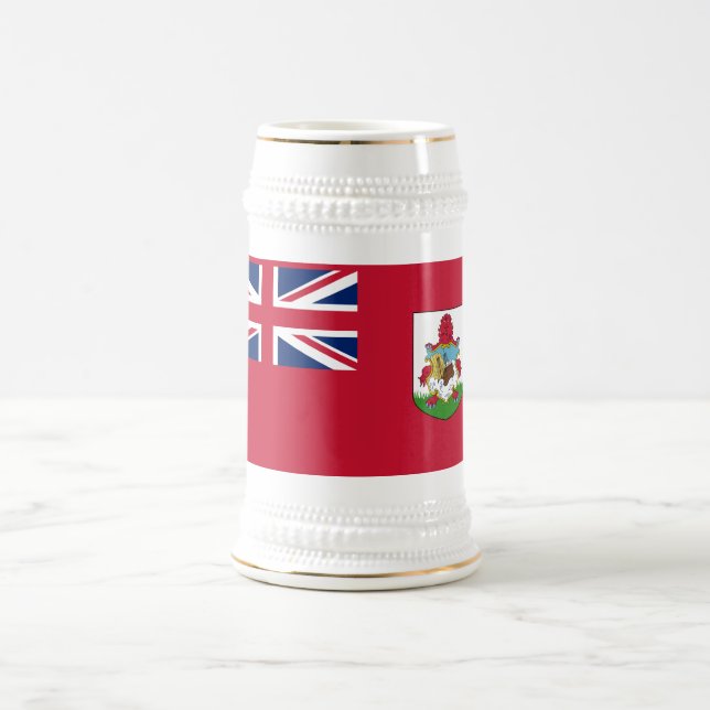 Caneca de cerveja da bandeira patriótica das Bermu (Centro)