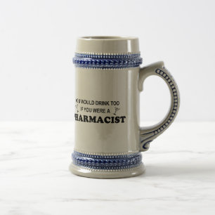 Caneca De Cerveja Da bebida farmacêutico demasiado -