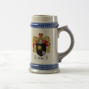 Caneca de cerveja da brasão de Brady/crista