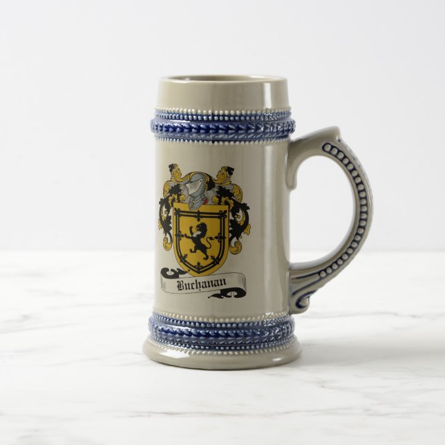 Caneca de cerveja da brasão de Buchanan - crista (Direita)