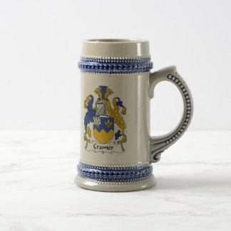 Caneca de cerveja da brasão de Cramer - crista da