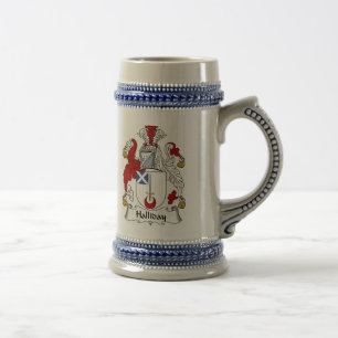 Caneca de cerveja da brasão de Halliday - crista