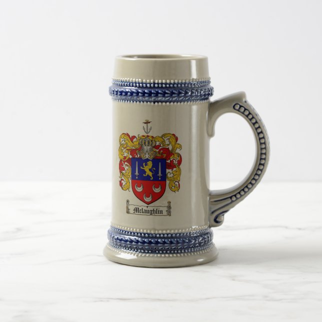 Caneca de cerveja da brasão de McLaughlin (Direita)