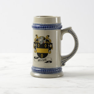 Caneca de cerveja da brasão de Mitchell - crista