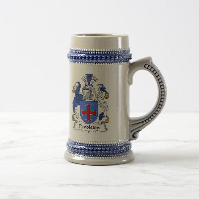 Caneca de cerveja da brasão de Pendleton - crista (Direita)