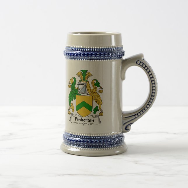 Caneca de cerveja da brasão de Pinkerton - crista (Direita)