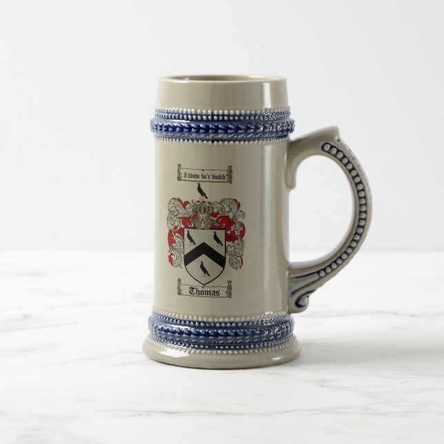 Caneca de cerveja da brasão de Thomas (Direita)