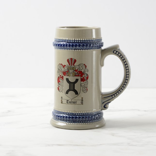Caneca de cerveja da brasão de Turner (Direita)
