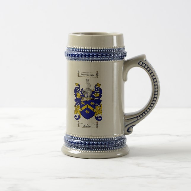 Caneca de cerveja da brasão do Fowler/crista (Direita)