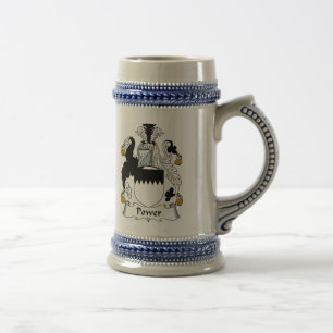 Caneca de cerveja da brasão do poder - crista da