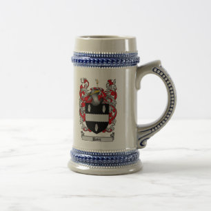Caneca de cerveja da brasão dos Bates/crista