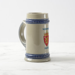 Caneca de cerveja da cerveja com crista norueguesa
