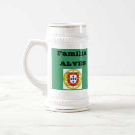 Caneca de cerveja da cerveja da família de Alves*