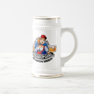 Caneca de cerveja da cerveja da menina da