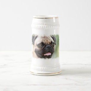 Caneca de cerveja da cerveja do cão do Pug
