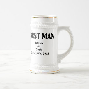 Caneca de cerveja da cerveja do homem do casamento