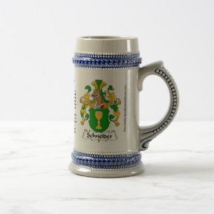 Caneca de cerveja da crista da família de