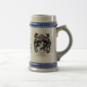 Caneca de cerveja da crista da família de Edwards