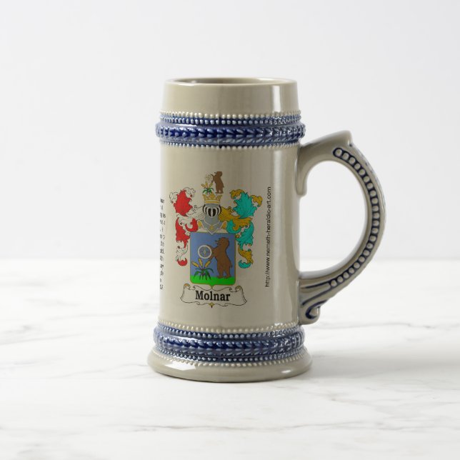 Caneca de cerveja da crista da família de Molnar (Direita)
