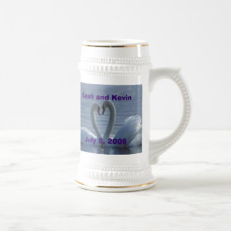 Caneca de cerveja da lembrança do casamento